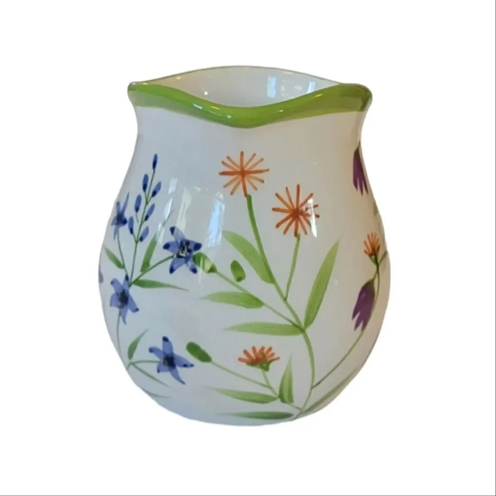 Bella Casa By Ganz Green Floral Patterned Creamer & Sugar Bowl Set